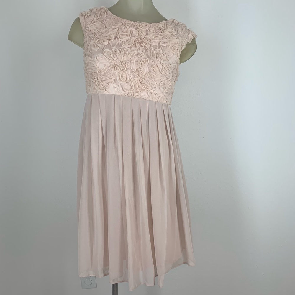ASOS Maternity dress sz 4 beige sheer formal lined